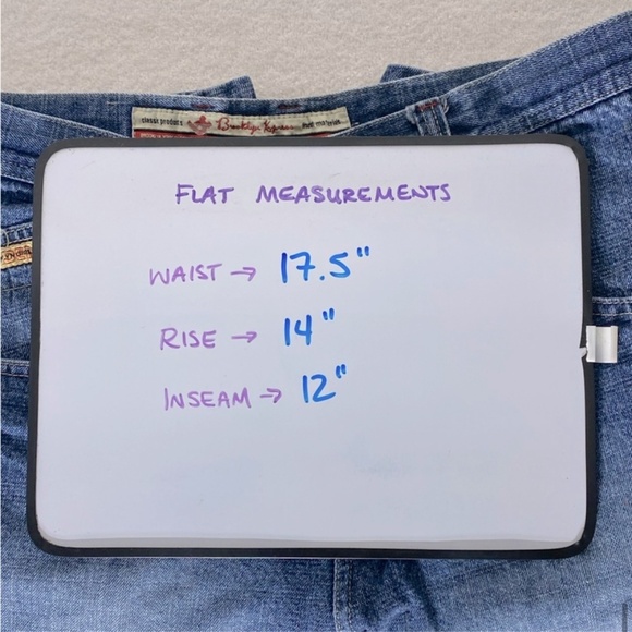 Vintage Brooklyn Xpress Wide Leg Denim jean Shorts 35 - Picture 11 of 11